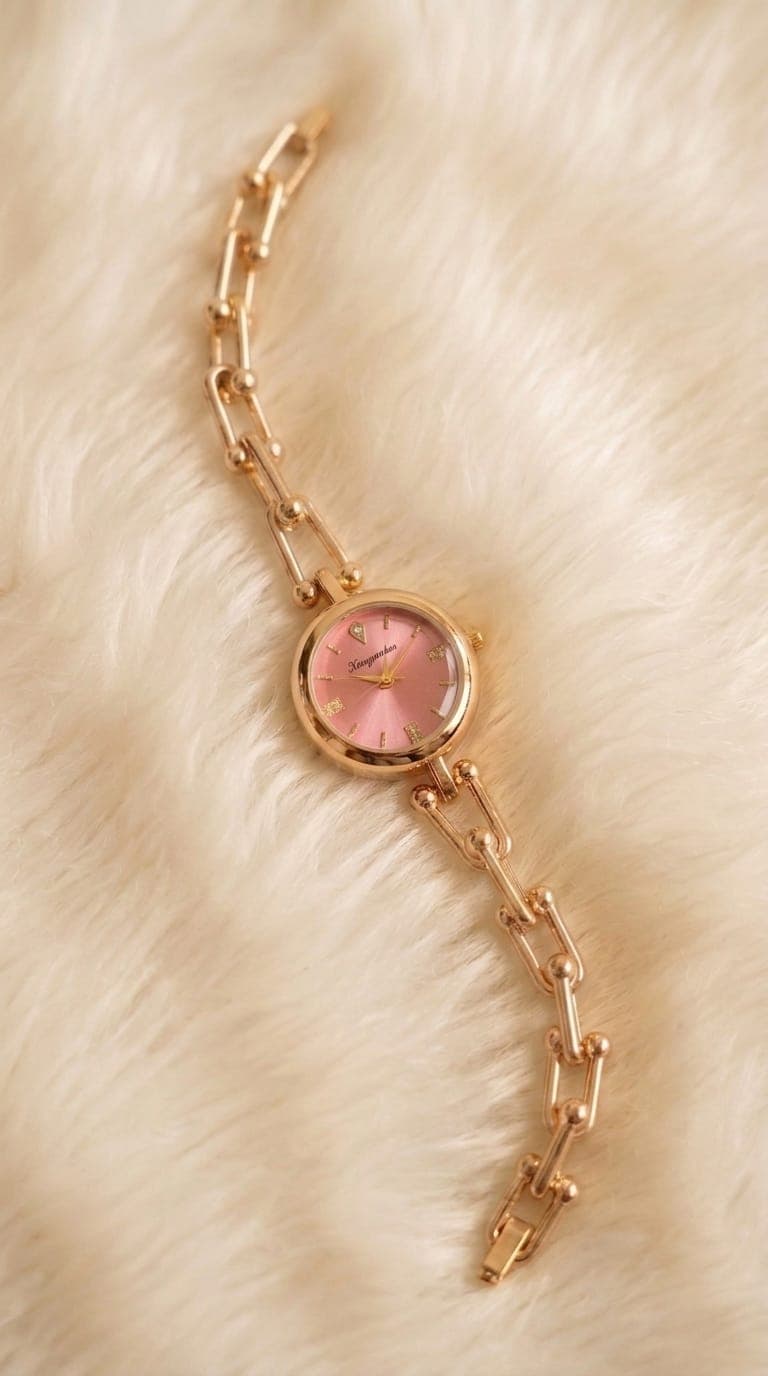 Bracelet Watch for women and gold finishing.