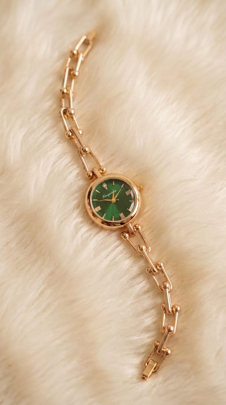 Bracelet Watch for women and gold finishing.