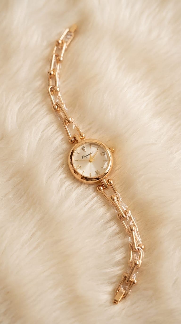 Bracelet Watch for women and gold finishing.