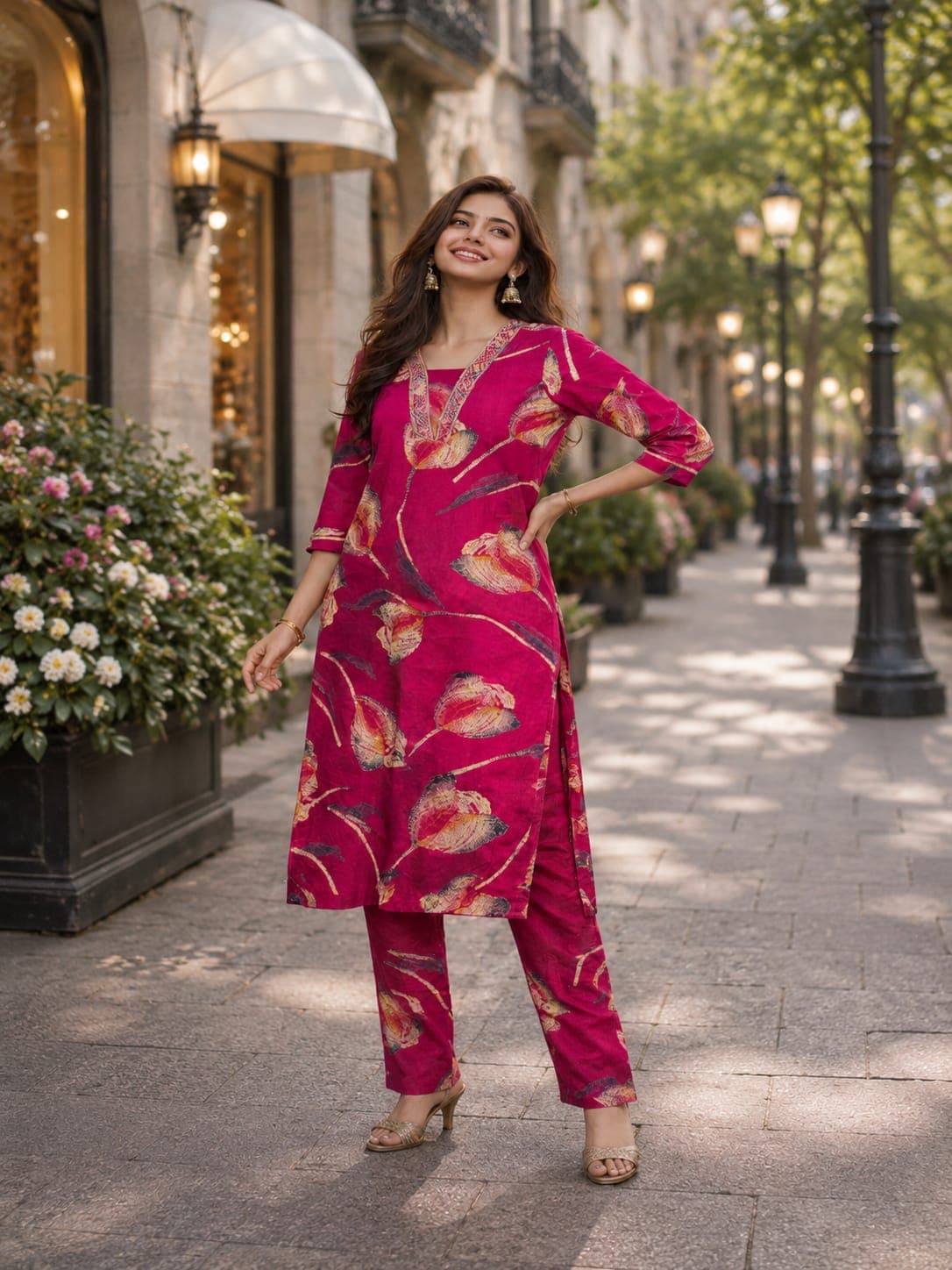 COORD SET Emb. Fabric Rayon